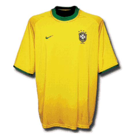 2000-2002 Brazil Home Yellow Retro Soccer Jersey Shirt